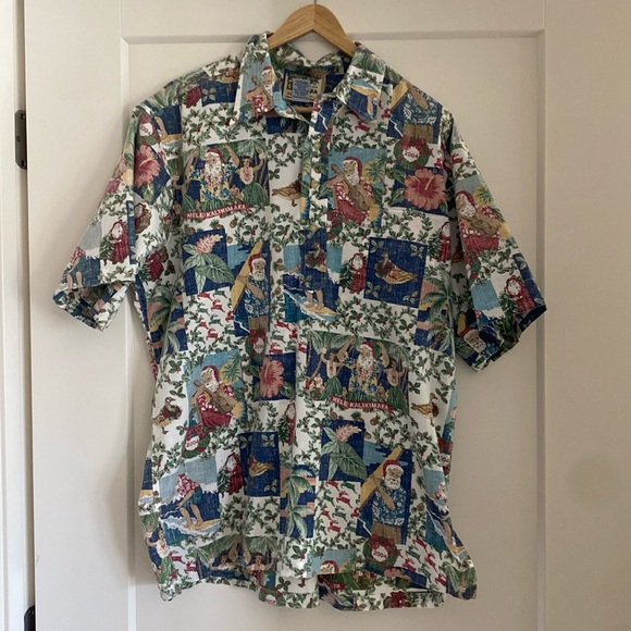 Vintage Reyn Spooner Mele Kalikimaka Hawaiian shirt 2004 - Picture 1 of 6